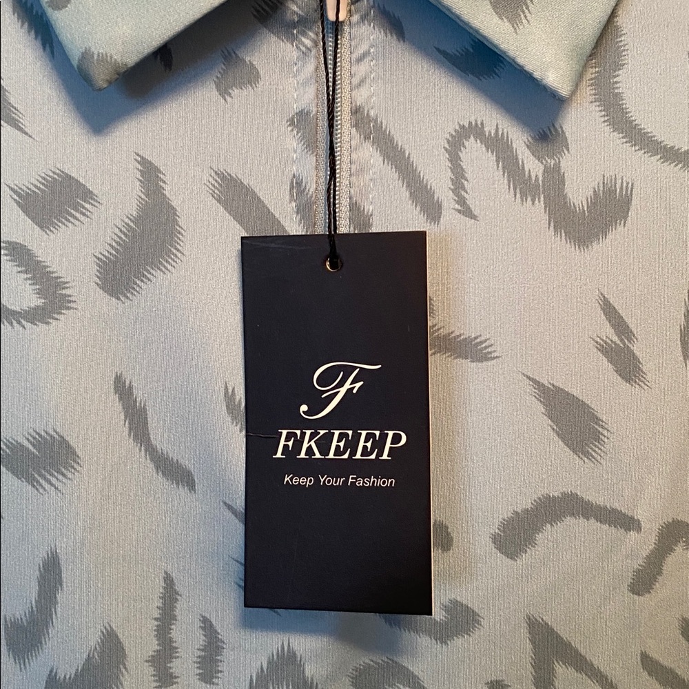 Fkeep Light Blue Patterned Sleeveless Athletic Dress and Shorts Set… - Picture 6 of 6